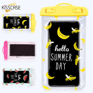 KISSCASE Waterproof Phone Case for iPhone XR X 7 Cover for Redmi note 7 5 for Samsung S8 S9 Case Phone Pouch Under Water Cover