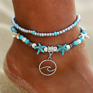 Bohemia Sea Turtle Starfish Charms Beach Anklet Shell For Women Boho Style leg Bracelet anklets for women