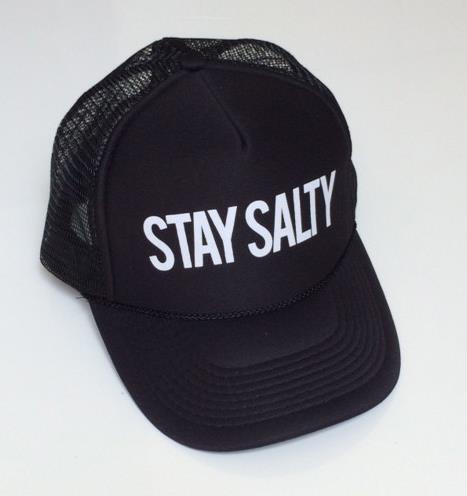 Stay Salty Letters Print Baseball Cap Trucker Hat For Women Men Unisex Mesh Adjustable Size Drop Ship Black M-2