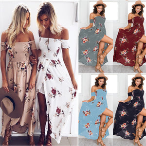 Lossky 2018 New Women Sexy Side Split Summer Dress Off Shoulder Vintag SaltyMerch.com Lossky 2018 New Women Sexy Side Split Summer Dress Off Shoulder Vintag SaltyMerch.com