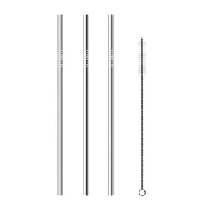 2/4/8Pcs Reusable Drinking Straw High Quality 304 Stainless Steel Metal Straw with Cleaner Brush For Mugs 20/30oz