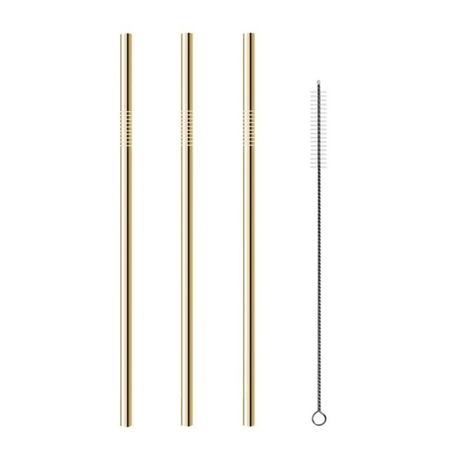 2/4/8Pcs Reusable Drinking Straw High Quality 304 Stainless Steel Metal Straw with Cleaner Brush For Mugs 20/30oz