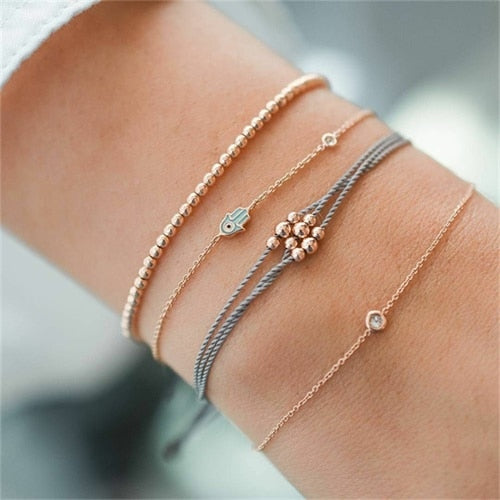 IPARAM Bohemian Shell Map Turtle Bracelet Set 2019 Retro Geometric Statement Female Glamour Fashion Jewelry Jewelry Gift